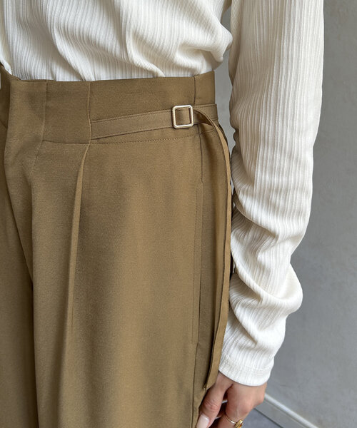 Thevon（ゼボン）の「裾ターンバックスラックスパンツ（スラックス・レディース・ブラック/オレンジ/ベージュ・M/S）」の15枚目の写真