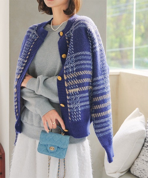 ✨美品✨RRL 一つ星タグ カーディガン ローゲージ 170cm～ML位 青 シャギーニットカーディガン＜大きいサイズ有＞【OtonaSMILE】 通販