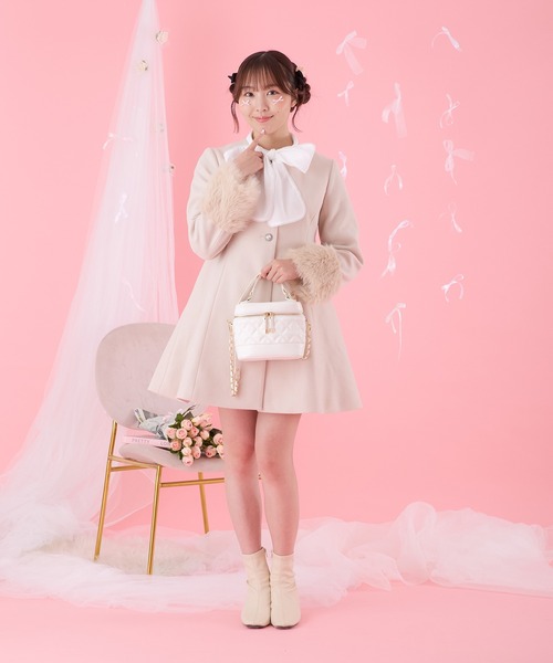 セール】フェイクファーカラーコート【ZOZOTOWN限定アイテム