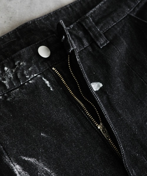 KUUUPY（クーピー）の「Foil Print Wide Denim Pants - 箔プリントワイドデニムパンツ（その他パンツ・メンズ・ブルー/ブラック・LARGE/MEDIUM/SMALL）」の5枚目の写真