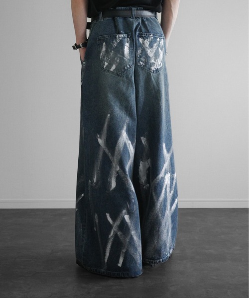 KUUUPY（クーピー）の「Foil Print Wide Denim Pants - 箔プリントワイドデニムパンツ（その他パンツ・メンズ・ブルー/ブラック・LARGE/MEDIUM/SMALL）」の21枚目の写真