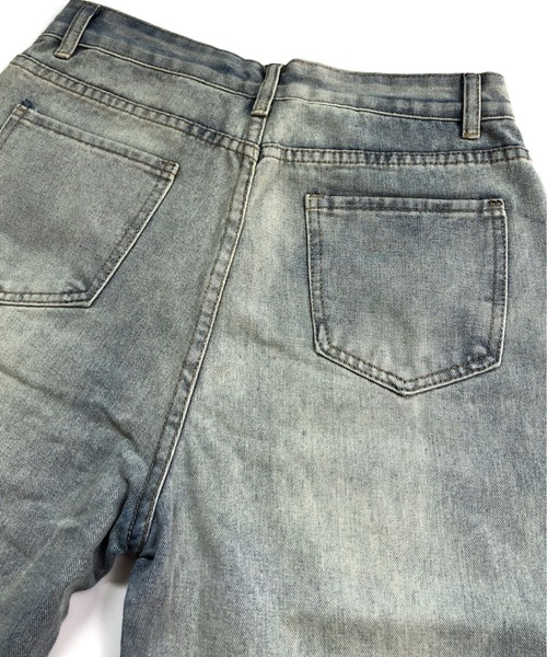 美品✨ドゥロワー ワイドタックサイドボタンデニム ユーズド加工 ロゴ刺繍 40 楽天市場】ワイドパンツ メンズ パンツ ワンポイント ロゴ刺繍 シア