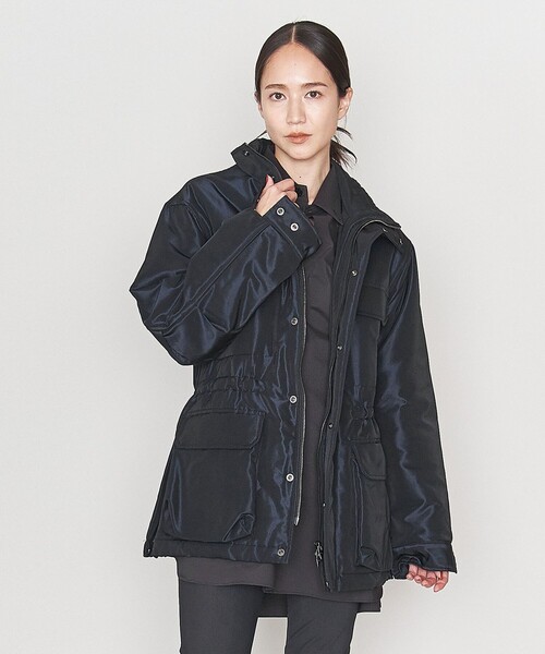 ASTRAET（アストラット）の「＜ASTRAET＞シャイニー パテッド ミリタリージャケット（ミリタリージャケット・レディース・ベージュ/ネイビー・FREE）」の2枚目の写真