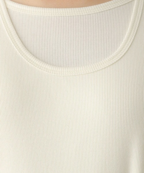 LEPSIM（レプシィム）の「2PレイヤードタンクロンT　153255（Tシャツ/カットソー・レディース・オフホワイト/チャコールグレー・FREE）」の17枚目の写真