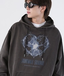 【SIDEWAY STANCE】ピグメント プリント スウェット プルパーカー