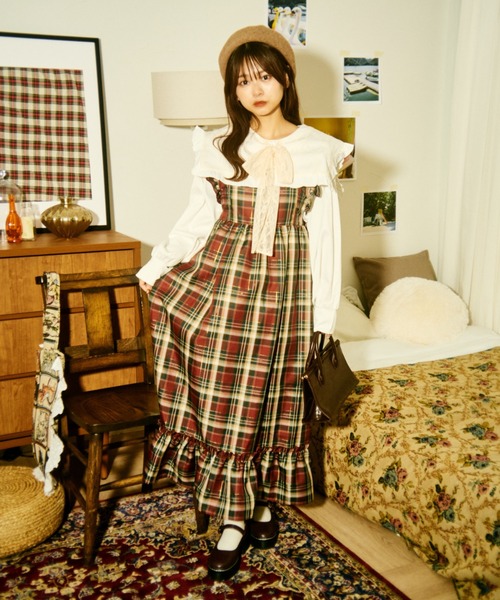 kutir（クティール）の「【クティールとレトロ】レースボウタイフリル襟ブラウス（シャツ/ブラウス・レディース・オフホワイト/グレー/ネイビー/ブラウン・FREE）」の5枚目の写真