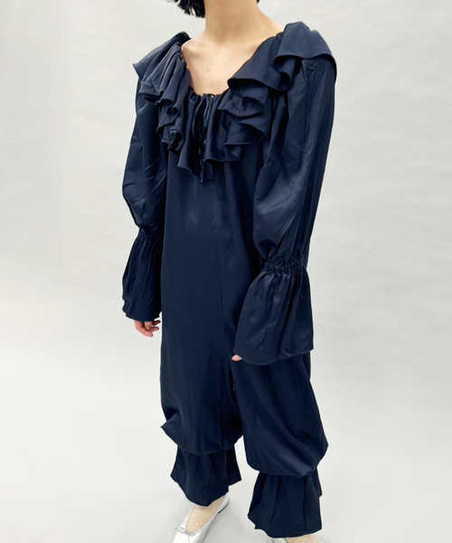 BASERANGE(ベースレンジ)の「【BASERANGE/ベースレンジ】SUZANNE JUMPSUIT(つなぎ/オールインワン・レディース・ネイビー・X-SMALL)」の20枚目の写真