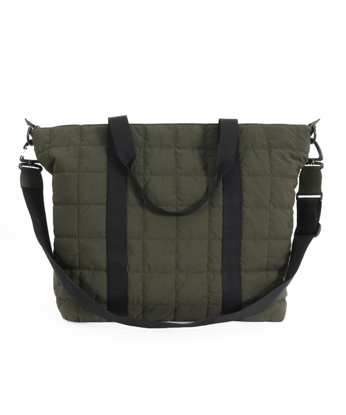 ADAM PATEK(アダムパテック)の「『ADAMPATEK』square quilt shoulder tote bag/スクエアキルトビッグショルダートートバッグ(トートバッグ・メンズ・カーキ/ブラック/グレー・FREE)」の11枚目の写真