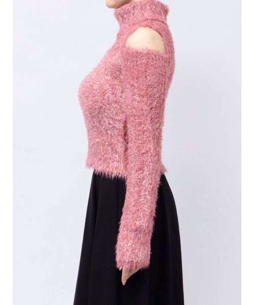 RESEXXY（リゼクシー）の「ラメシャギータートルネックニットトップス（ニット/セーター・レディース・ブラック/ベージュ/ピンク・FREE）」の16枚目の写真