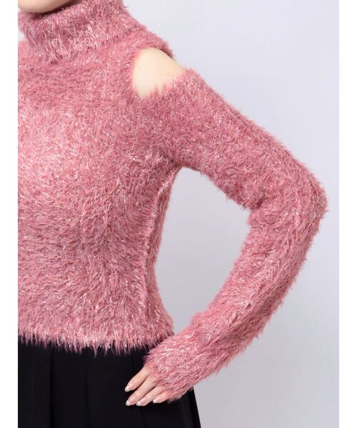 RESEXXY（リゼクシー）の「ラメシャギータートルネックニットトップス（ニット/セーター・レディース・ブラック/ベージュ/ピンク・FREE）」の13枚目の写真