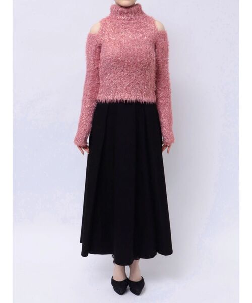 RESEXXY（リゼクシー）の「ラメシャギータートルネックニットトップス（ニット/セーター・レディース・ブラック/ベージュ/ピンク・FREE）」の10枚目の写真