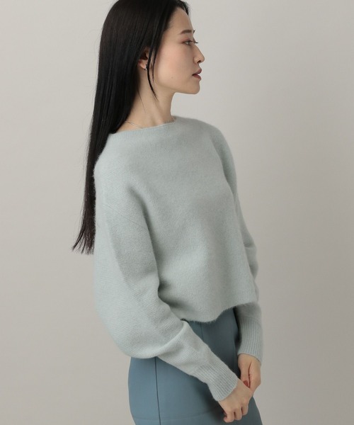 A part by(アパートバイ)の「CNラクーンコンボートネックプルオーバーニット≪追加2≫(ニット/セーター・レディース・ブラック/アイボリー/チャコールグレー/ベージュ系その他/ライトベージュ/ダークネイビー/ライトグリーン/ダークブラウン・FREE)」の17枚目の写真