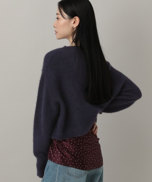 A part by(アパートバイ)の「CNラクーンコンボートネックプルオーバーニット≪追加2≫(ニット/セーター・レディース・ブラック/アイボリー/チャコールグレー/ベージュ系その他/ライトベージュ/ダークネイビー/ライトグリーン/ダークブラウン・FREE)」の14枚目の写真