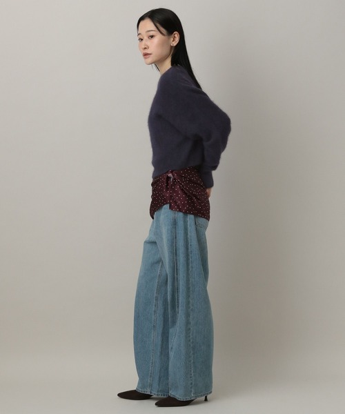 新品　キーネックウラケプルオーバー A part by アパートバイ ネイビー A part by（アパートバイ）の「CNラクーンコンボートネックプル