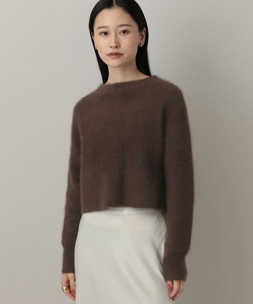 新品未使用❣️定価2.2万円 Liesse ラクーンボートネックプルオーバーニット アニュアンス anuans ラクーンボートネックニットプルオーバー （ICE