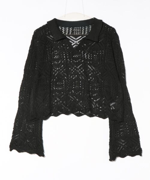 apres jour clair(アプレジュールクレア)の「【apres jour clair】透かし編みニット【ZOZOTOWN限定アイテム】(ニット/セーター・レディース・ブラック/ベージュ/モカ・フリー)」の20枚目の写真