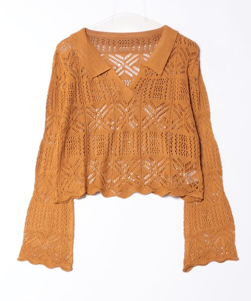 apres jour clair(アプレジュールクレア)の「【apres jour clair】透かし編みニット【ZOZOTOWN限定アイテム】(ニット/セーター・レディース・ブラック/ベージュ/モカ・フリー)」の21枚目の写真