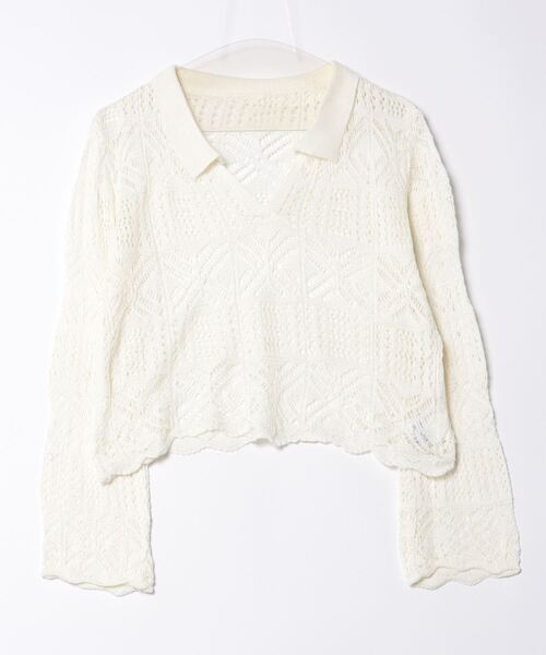 apres jour clair(アプレジュールクレア)の「【apres jour clair】透かし編みニット【ZOZOTOWN限定アイテム】(ニット/セーター・レディース・ブラック/ベージュ/モカ・フリー)」の22枚目の写真