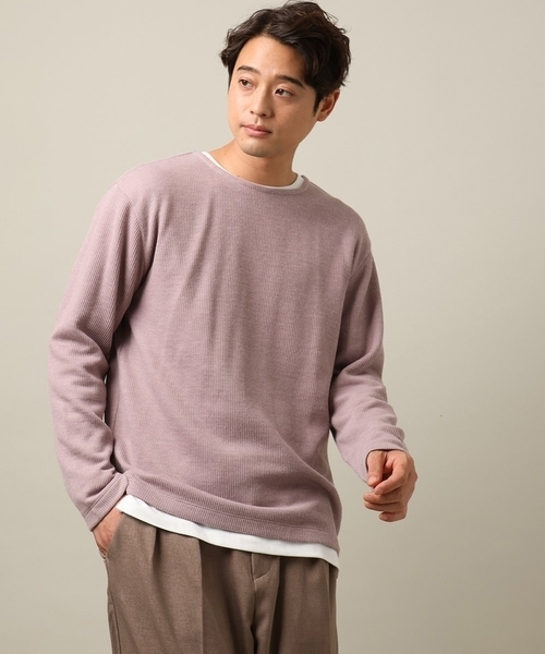 a.v.v（アーヴェヴェ）の「【ロンT付き】新感覚大人スウェットアンサンブル(グッドスウェットシリーズ）（Tシャツ/カットソー・メンズ・ブルー/ピンク/グリーン/ボルドー・46/50/48/44/52）」の4枚目の写真