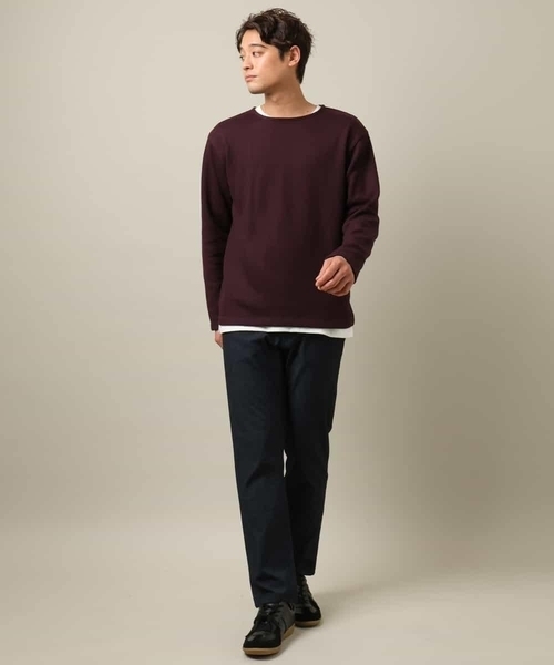 a.v.v（アーヴェヴェ）の「【ロンT付き】新感覚大人スウェットアンサンブル(グッドスウェットシリーズ）（Tシャツ/カットソー・メンズ・ブルー/ピンク/グリーン/ボルドー・46/50/48/44/52）」の6枚目の写真