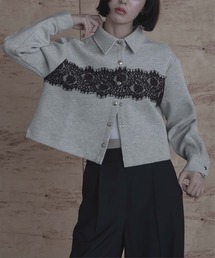 miette（ミエット）の「レースデザインダンボールシャツ（シャツ/ブラウス）」