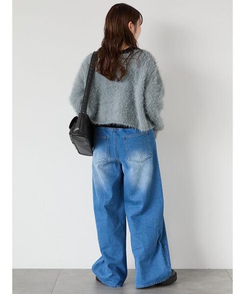 ehka sopo（エヘカソポ）の「◎前後2WAYシャギーリボンカーディガン（カーディガン/ボレロ・レディース・キナリ/ベージュ/グレー・F）」の18枚目の写真