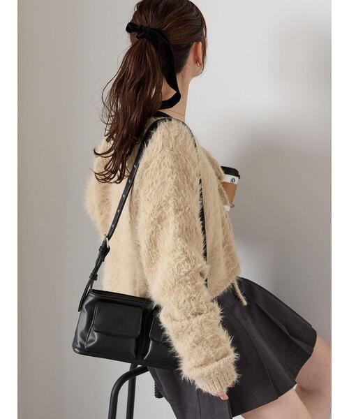 ehka sopo（エヘカソポ）の「◎前後2WAYシャギーリボンカーディガン（カーディガン/ボレロ・レディース・キナリ/ベージュ/グレー・F）」の20枚目の写真