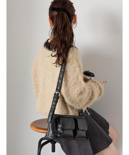 ehka sopo（エヘカソポ）の「◎前後2WAYシャギーリボンカーディガン（カーディガン/ボレロ・レディース・キナリ/ベージュ/グレー・F）」の21枚目の写真