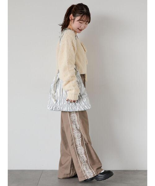 ehka sopo（エヘカソポ）の「◎前後2WAYシャギーリボンカーディガン（カーディガン/ボレロ・レディース・キナリ/ベージュ/グレー・F）」の6枚目の写真