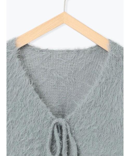 ehka sopo（エヘカソポ）の「◎前後2WAYシャギーリボンカーディガン（カーディガン/ボレロ・レディース・キナリ/ベージュ/グレー・F）」の12枚目の写真