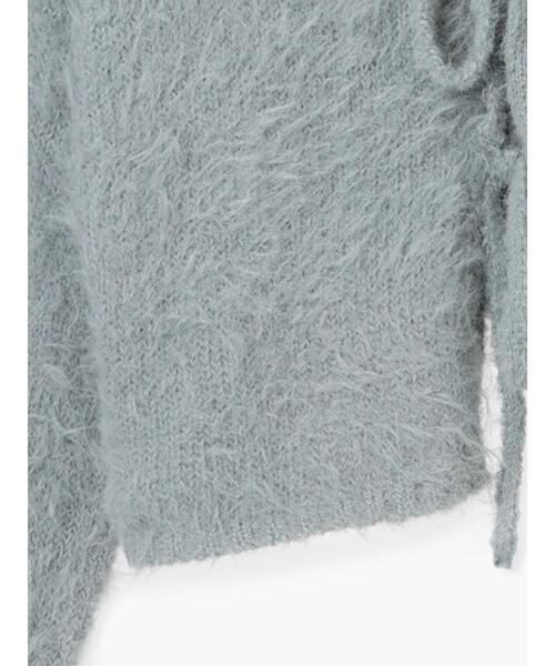 ehka sopo（エヘカソポ）の「◎前後2WAYシャギーリボンカーディガン（カーディガン/ボレロ・レディース・キナリ/ベージュ/グレー・F）」の14枚目の写真