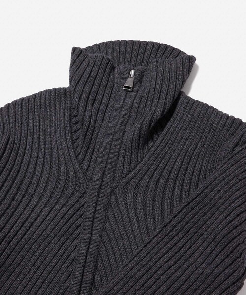 Saturdays NYC（サタデーズ ニューヨークシティ ）の「LEAH CASHMERE ZIP SWEATER（ニット/セーター・レディース・グレー/チャコールグレー・S/M）」の7枚目の写真