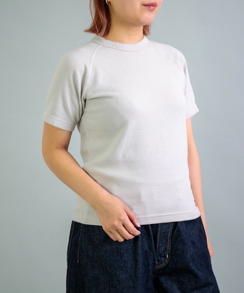 OMNIGOD（オムニゴッド）の「[OMNIGOD womens / オムニゴッド] KLフライス ラグランショートスリーブTシャツ（Tシャツ/カットソー・レディース・ブラック/ホワイト/シルバー/コバルトブルー・3/2）」の17枚目の写真