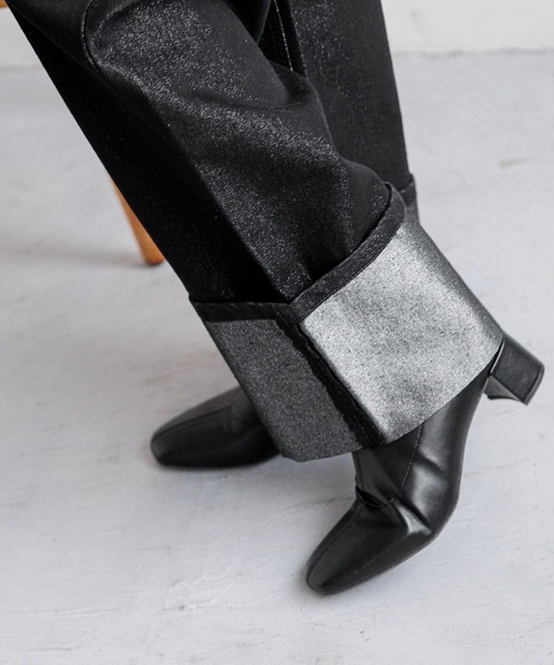 LOWRYS FARM(ローリーズファーム)の「オリカエシラメデニムパンツ 251628(デニムパンツ・レディース・ブラック/ブルー・SMALL/MEDIUM)」の7枚目の写真