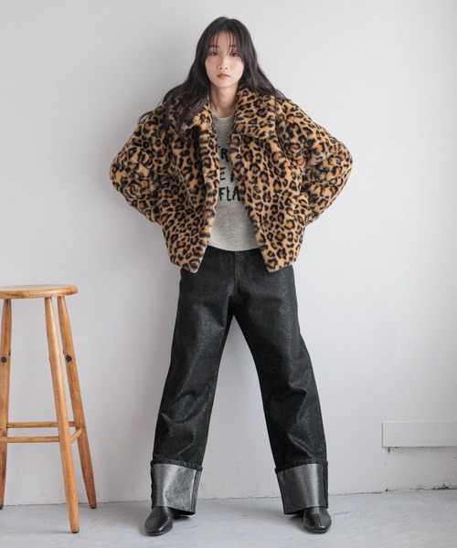 LOWRYS FARM(ローリーズファーム)の「オリカエシラメデニムパンツ 251628(デニムパンツ・レディース・ブラック/ブルー・SMALL/MEDIUM)」の3枚目の写真