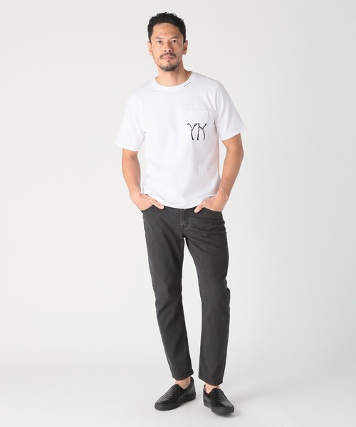 MEN'S BIGI（メンズビギ）の「【YANUK/ヤヌーク】別注 プリント＆刺繍TEE（Tシャツ/カットソー・メンズ・ホワイト・02/03/04）」の5枚目の写真