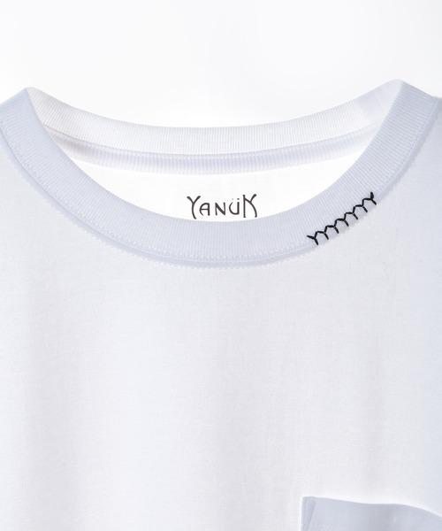 MEN'S BIGI（メンズビギ）の「【YANUK/ヤヌーク】別注 プリント＆刺繍TEE（Tシャツ/カットソー・メンズ・ホワイト・02/03/04）」の6枚目の写真