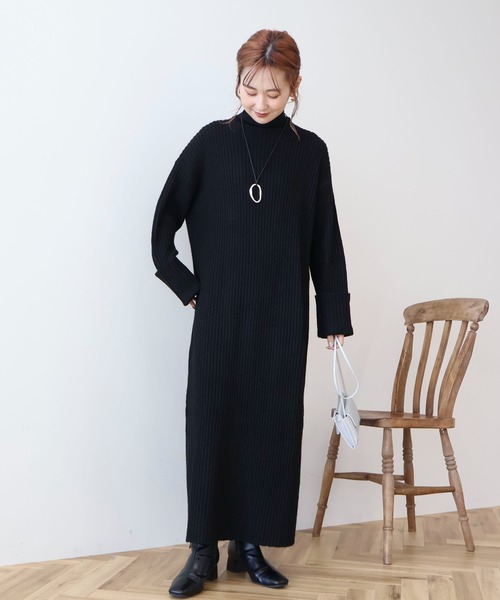 2025年モデルBRIEFING 黒 ワンピース モックネック 2025年モデルBRIEFING 黒 ワンピース モックネック