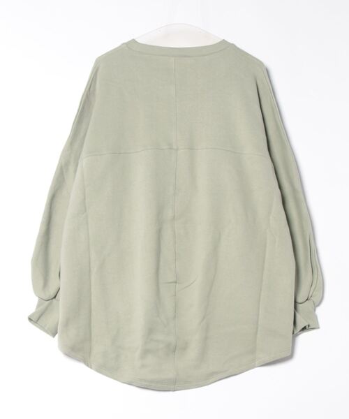 REAL CUBE（リアルキューブ）の「裏起毛ドルマンプルオーバー（Tシャツ/カットソー・レディース・ライム・M）」の2枚目の写真