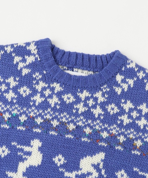 URBAN RESEARCH Sonny Label（アーバンリサーチサニーレーベル）の「BoardsSportsNordicKnit（ニット/セーター・レディース・ブルー/チャコールグレー/レッド・LARGE/MEDIUM）」の7枚目の写真