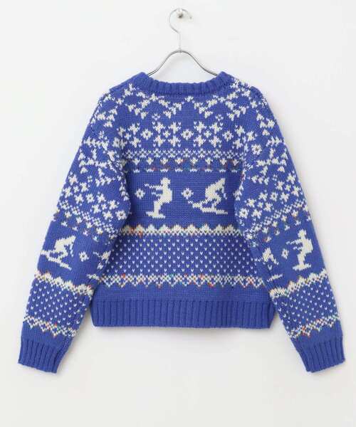 URBAN RESEARCH Sonny Label（アーバンリサーチサニーレーベル）の「BoardsSportsNordicKnit（ニット/セーター・レディース・ブルー/チャコールグレー/レッド・LARGE/MEDIUM）」の8枚目の写真