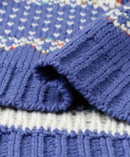 URBAN RESEARCH Sonny Label（アーバンリサーチサニーレーベル）の「BoardsSportsNordicKnit（ニット/セーター・レディース・ブルー/チャコールグレー/レッド・LARGE/MEDIUM）」の9枚目の写真