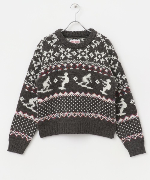 URBAN RESEARCH Sonny Label（アーバンリサーチサニーレーベル）の「BoardsSportsNordicKnit（ニット/セーター・レディース・ブルー/チャコールグレー/レッド・LARGE/MEDIUM）」の2枚目の写真