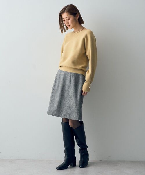YECCA VECCA(イェッカヴェッカ)の「ドルマンニット(ニット/セーター・レディース・チャコールグレー/イエロー/ブルー/アイボリー・FREE)」の10枚目の写真