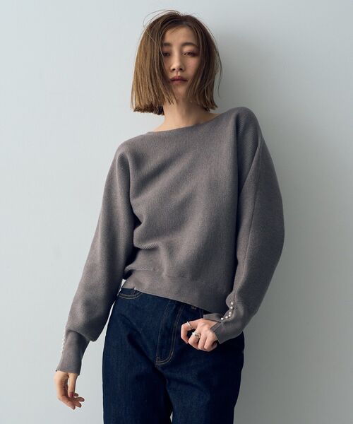 YECCA VECCA(イェッカヴェッカ)の「ドルマンニット(ニット/セーター・レディース・チャコールグレー/イエロー/ブルー/アイボリー・FREE)」の21枚目の写真