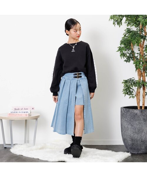 algy（アルジー）の「裏起毛ライントレーナー（スウェット・キッズ・グレー/オフホワイト/ブラック・XX-SMALL/X-SMALL/MEDIUM/SMALL）」の4枚目の写真