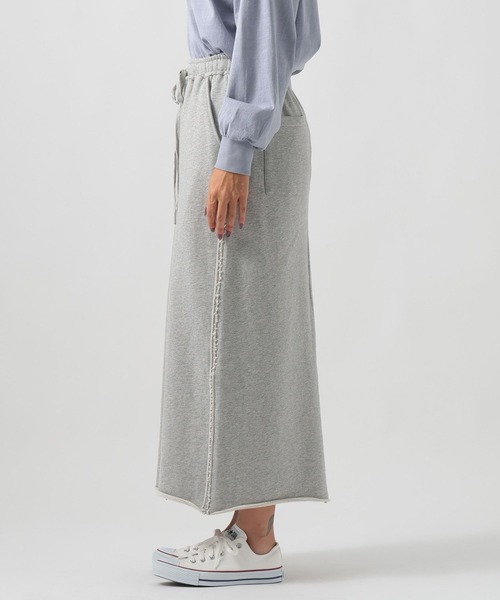 BAYFLOW（ベイフロー）の「[スリットデザインに調整可能]フロントジップスウェットスカート（スカート・レディース・オートミール/ネイビー/グレー・SMALL/MEDIUM）」の8枚目の写真