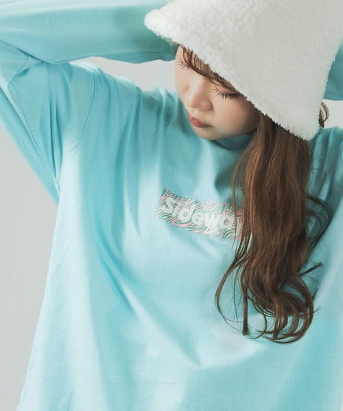 SIDEWAY STANCE（サイドウェイスタンス）の「【SIDEWAY STANCE】ボックスロゴ プリント ロンT（Tシャツ/カットソー・メンズ・ブラック/サックスブルー/ホワイト/ホワイト系/ブラック系/パープル系/ブラック系1/ホワイト系1/ライトグレー系1・MEDIUM/X-LARGE/LARGE/SMALL）」の8枚目の写真