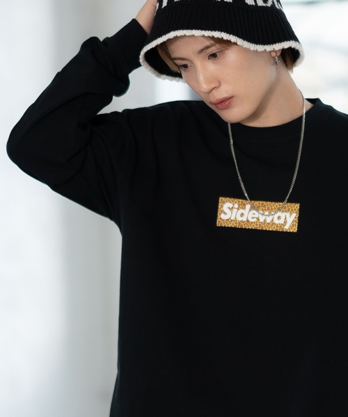 SIDEWAY STANCE（サイドウェイスタンス）の「【SIDEWAY STANCE】ボックスロゴ プリント ロンT（Tシャツ/カットソー・メンズ・ブラック/サックスブルー/ホワイト/ホワイト系/ブラック系/パープル系/ブラック系1/ホワイト系1/ライトグレー系1・MEDIUM/X-LARGE/LARGE/SMALL）」の13枚目の写真