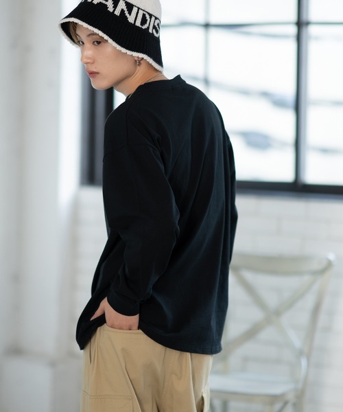 SIDEWAY STANCE（サイドウェイスタンス）の「【SIDEWAY STANCE】ボックスロゴ プリント ロンT（Tシャツ/カットソー・メンズ・ブラック/サックスブルー/ホワイト/ホワイト系/ブラック系/パープル系/ブラック系1/ホワイト系1/ライトグレー系1・MEDIUM/X-LARGE/LARGE/SMALL）」の14枚目の写真